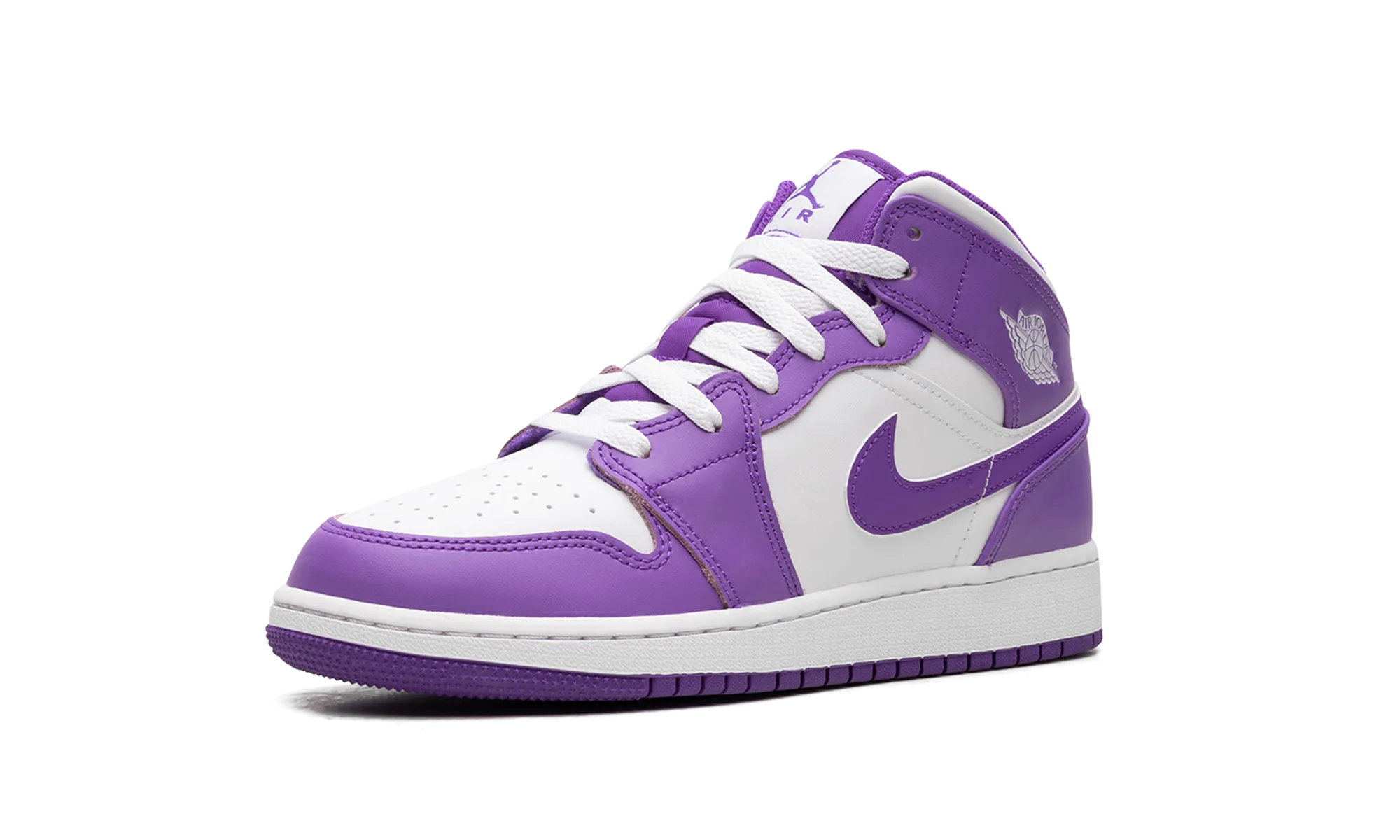 AIR JORDAN 1 MID GS "White / Purple Venom" jordan school kids shoes