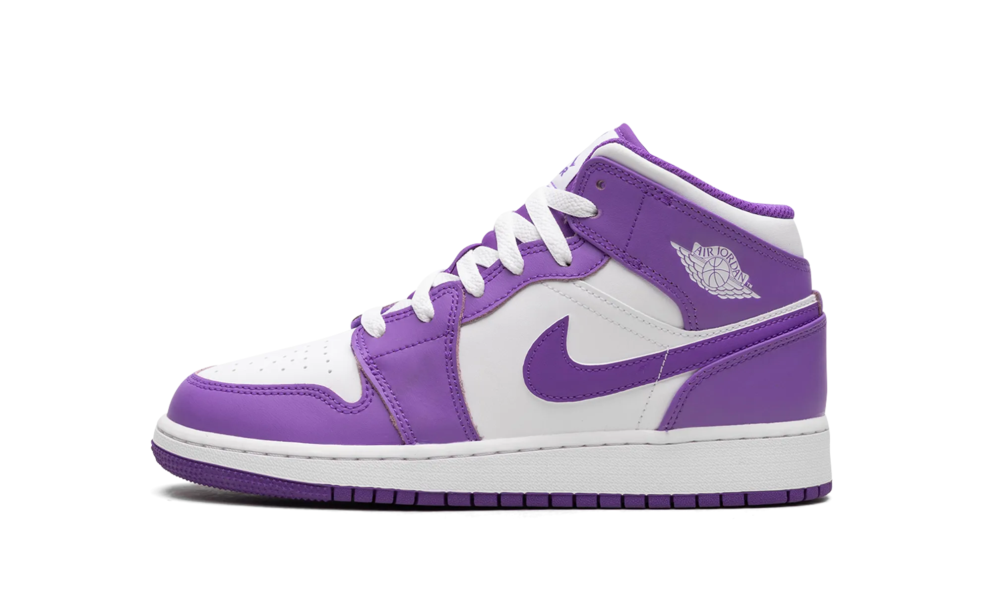 AIR JORDAN 1 MID GS "White / Purple Venom" Jordan Grade School styles