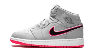Air Jordan 1 MID GS "Wolf Grey Racer Pink" Jordan Grade School shoes