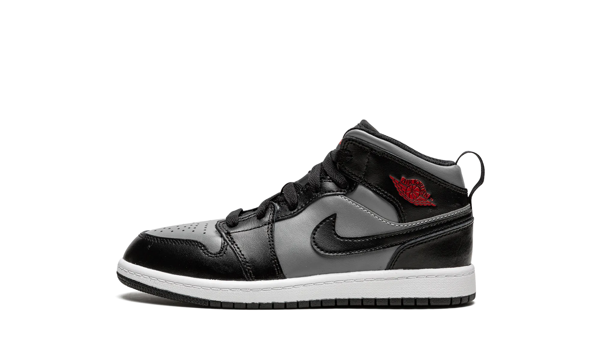 Air Jordan 1 Mid PS "Black / Shadow Grey" jordan preschool kids shoes