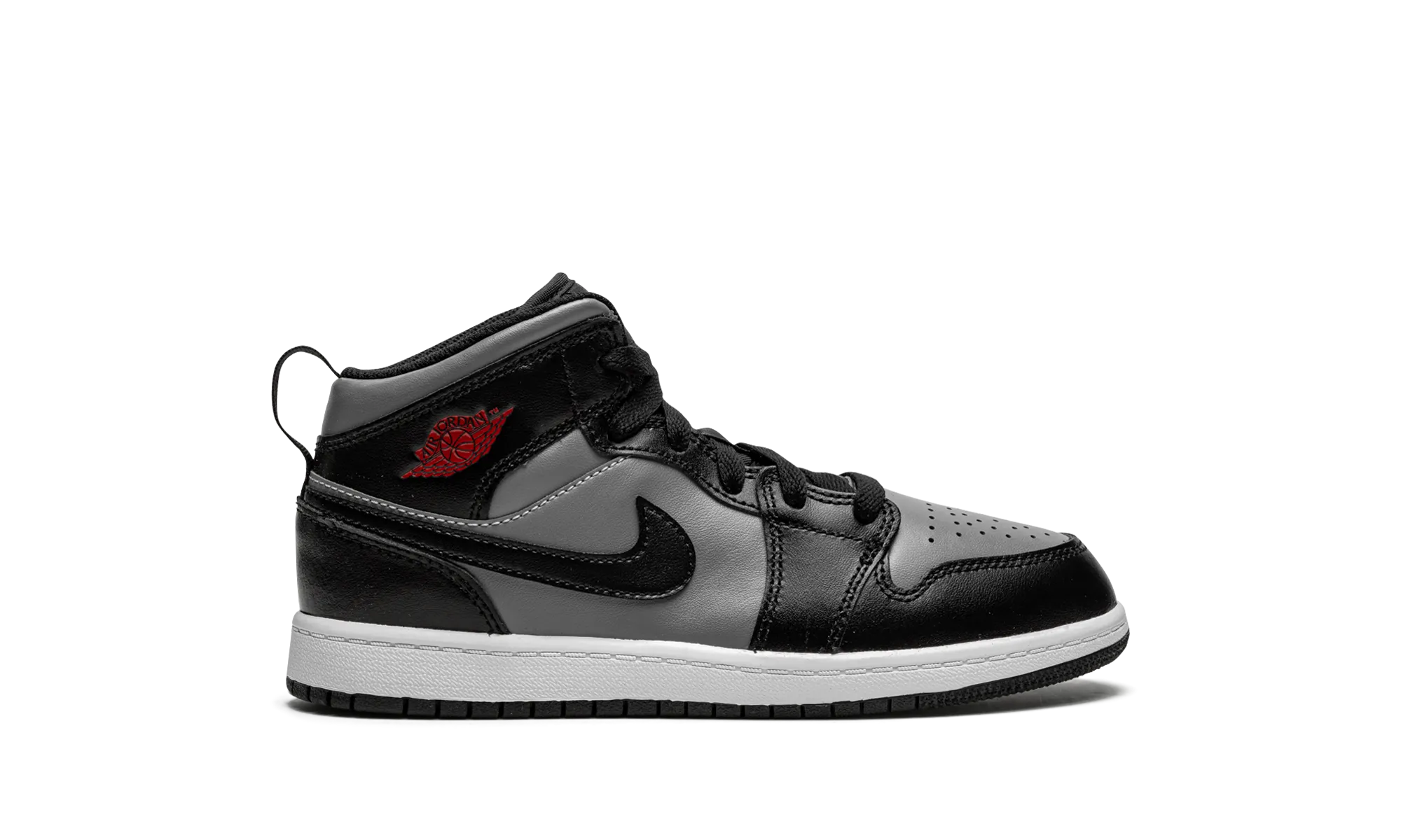 Air Jordan 1 Mid PS "Black / Shadow Grey" jordan preschool kids shoes