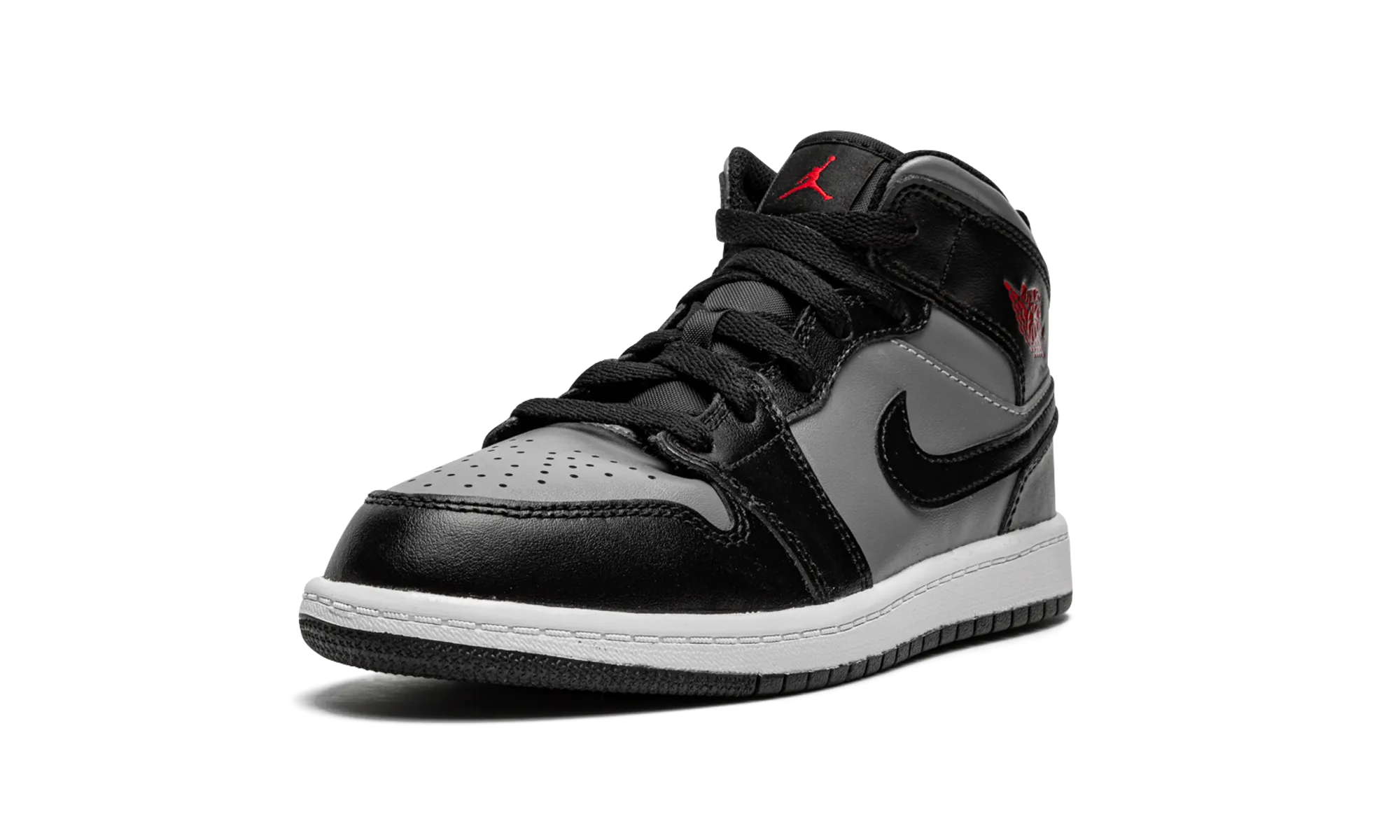 Air Jordan 1 Mid PS "Black / Shadow Grey" jordan preschool kids shoes