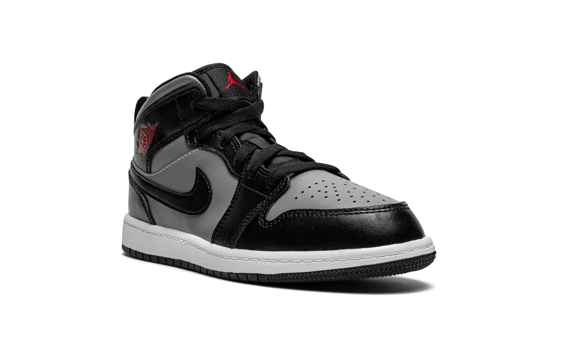 Air Jordan 1 Mid PS "Black / Shadow Grey" jordan preschool kids shoes