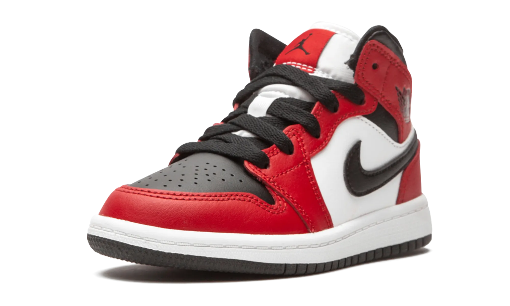 Air Jordan 1 Mid PS "Chicago Black Toe" jordan preschool kids shoes