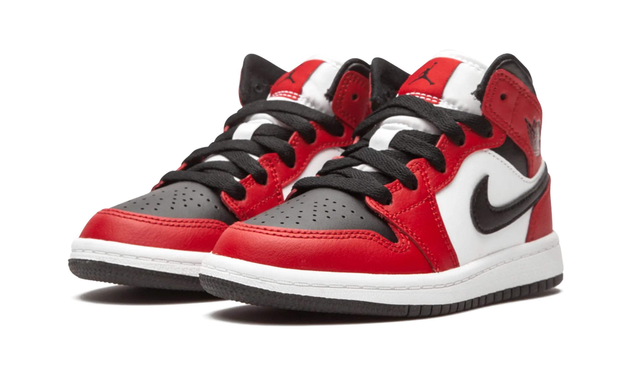 Air Jordan 1 Mid PS "Chicago Black Toe" jordan preschool kids shoes