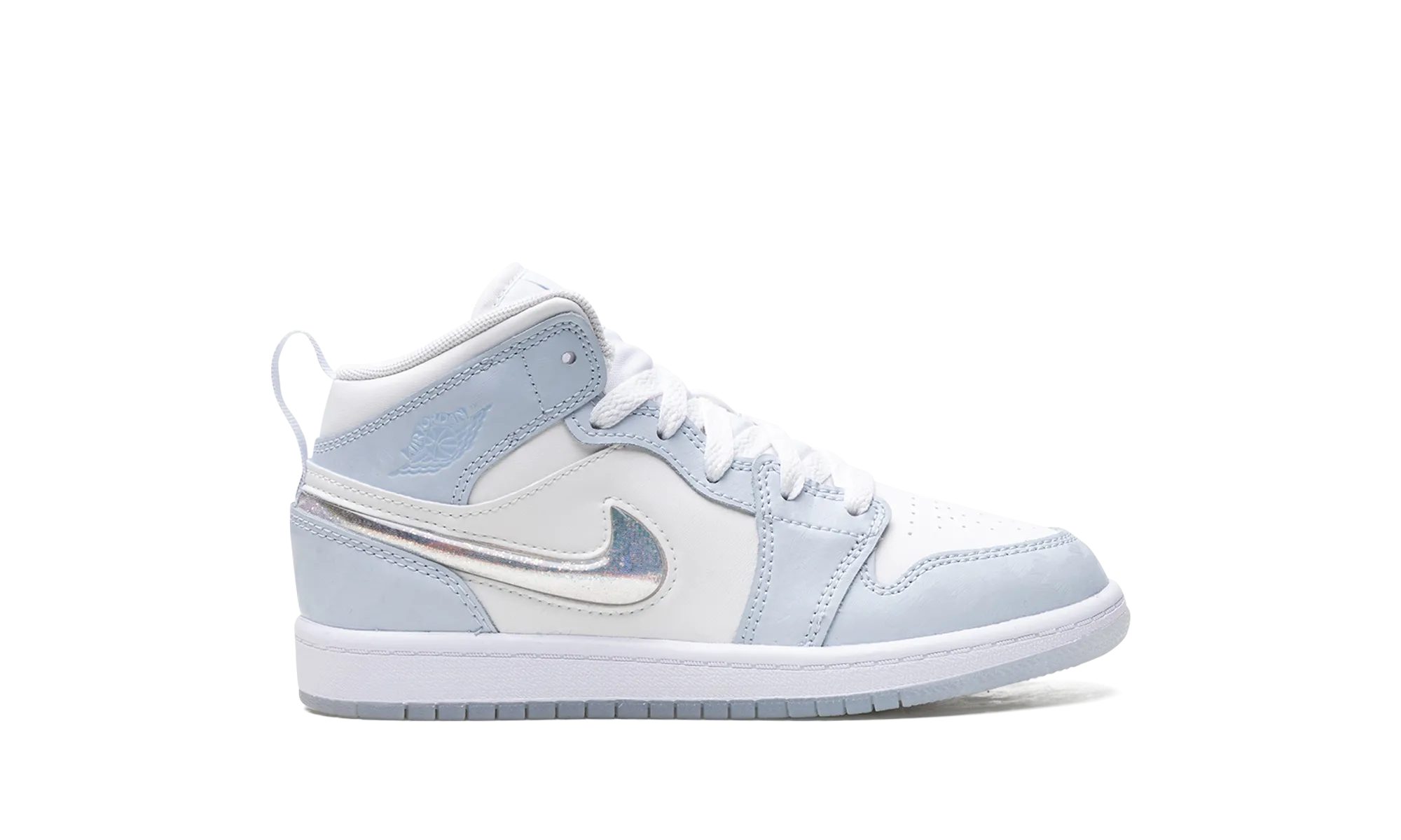 Air Jordan 1 Mid PS "Glitter Swoosh" jordan preschool kids shoes