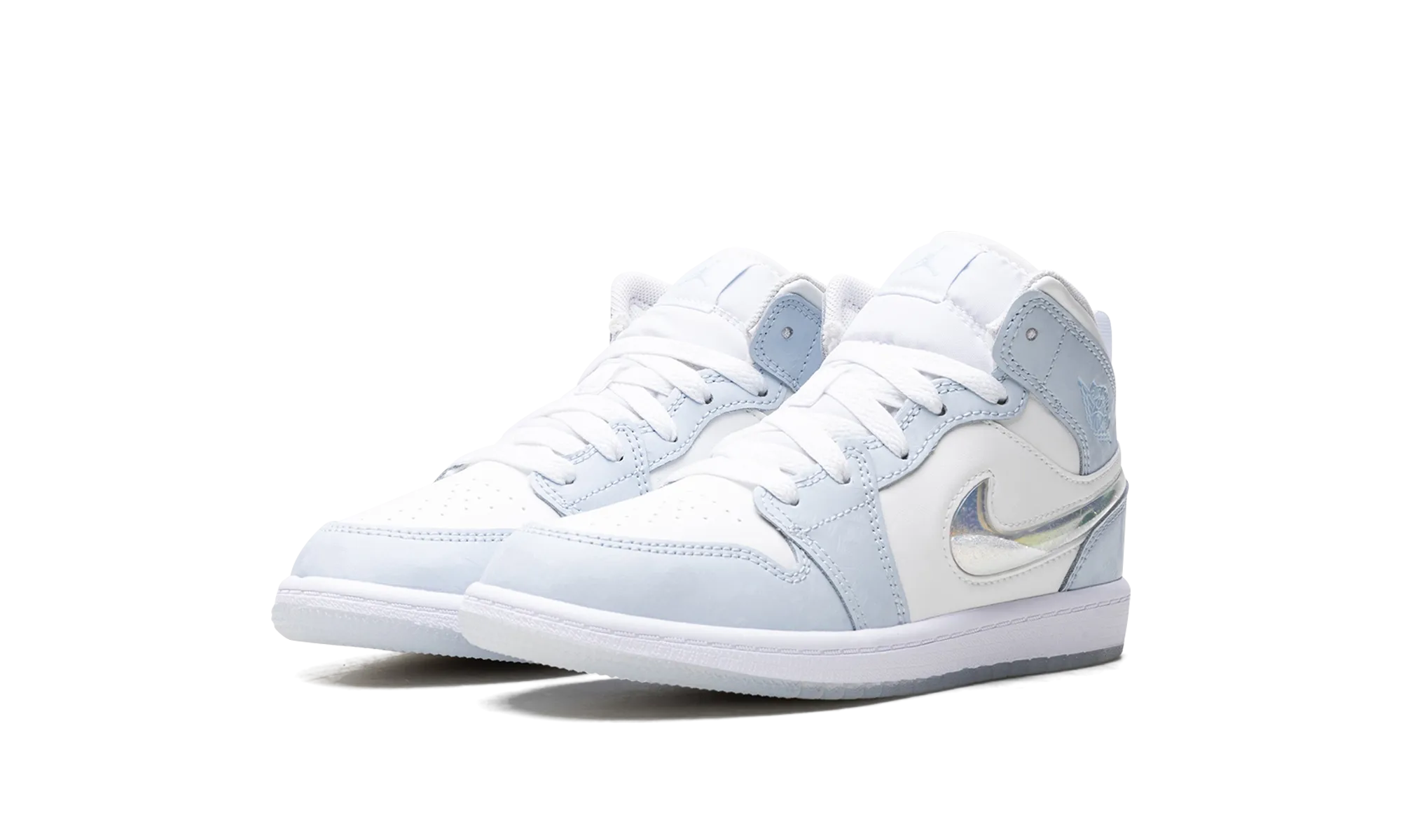 Air Jordan 1 Mid PS "Glitter Swoosh" jordan preschool kids shoes