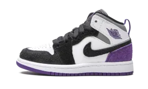 Air Jordan 1 Mid PS "Purple" Jordan Pre School shoes