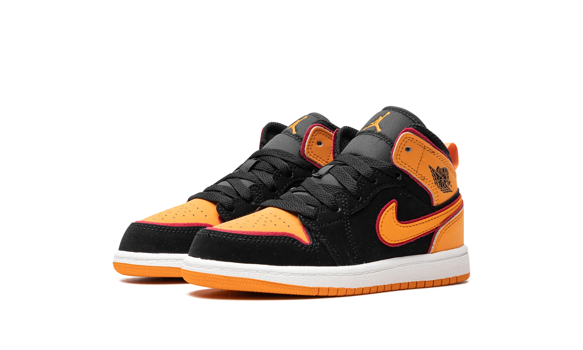 Air Jordan 1 Mid PS "Vivid Orange" jordan preschool kids shoes