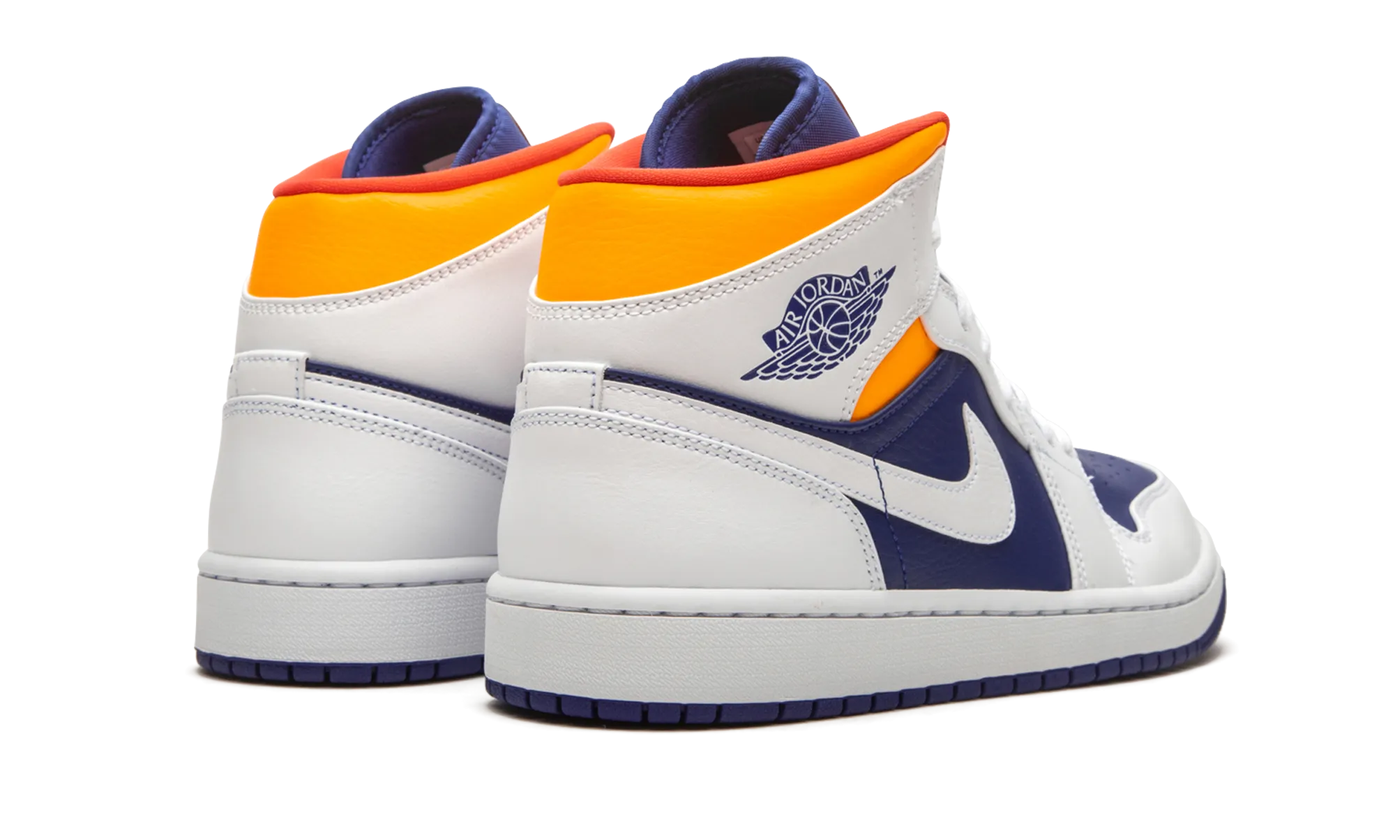 Air Jordan 1 Mid "Royal Blue / Laser Orange" jordan athletic mens shoes