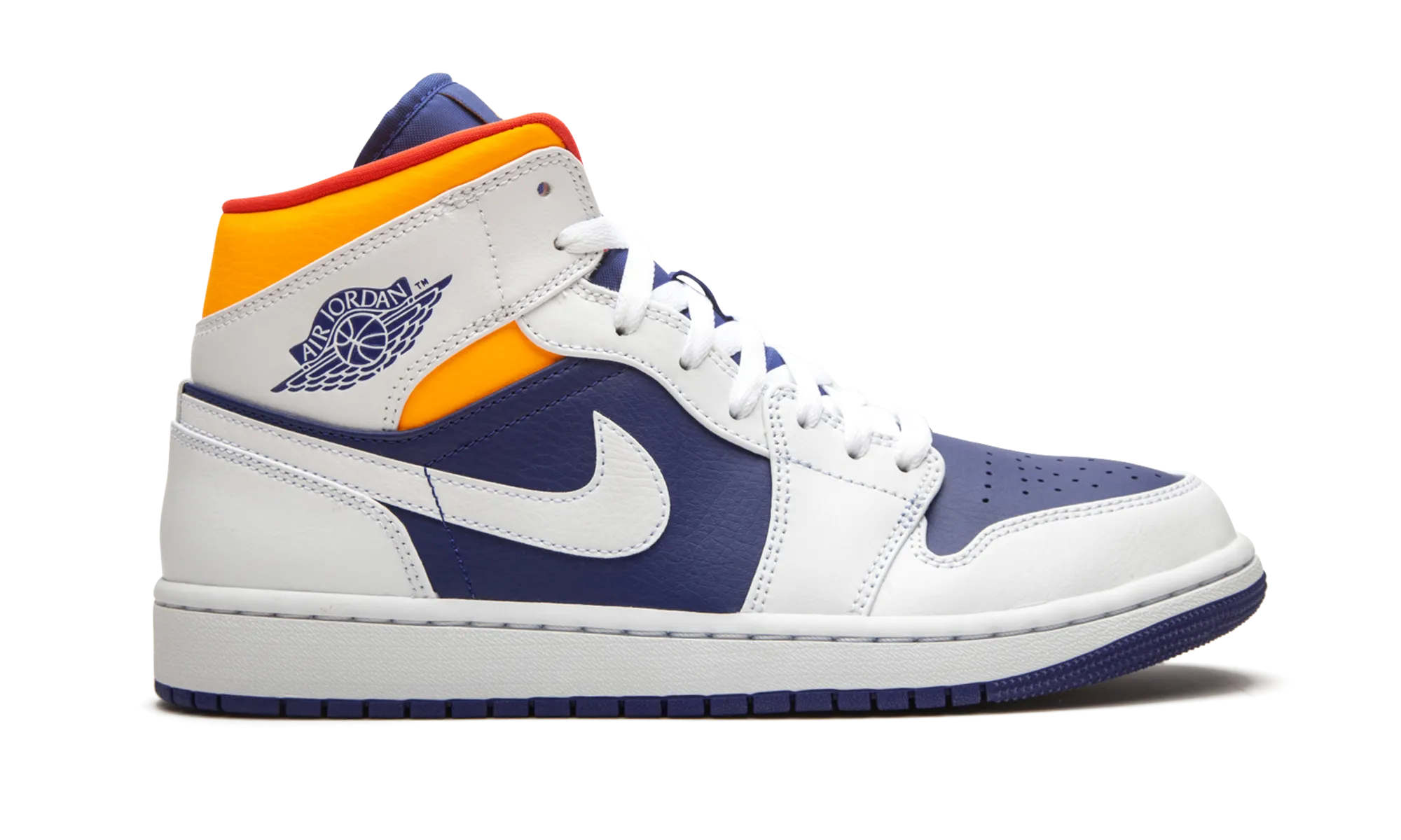 Air Jordan 1 Mid "Royal Blue / Laser Orange" jordan athletic mens shoes