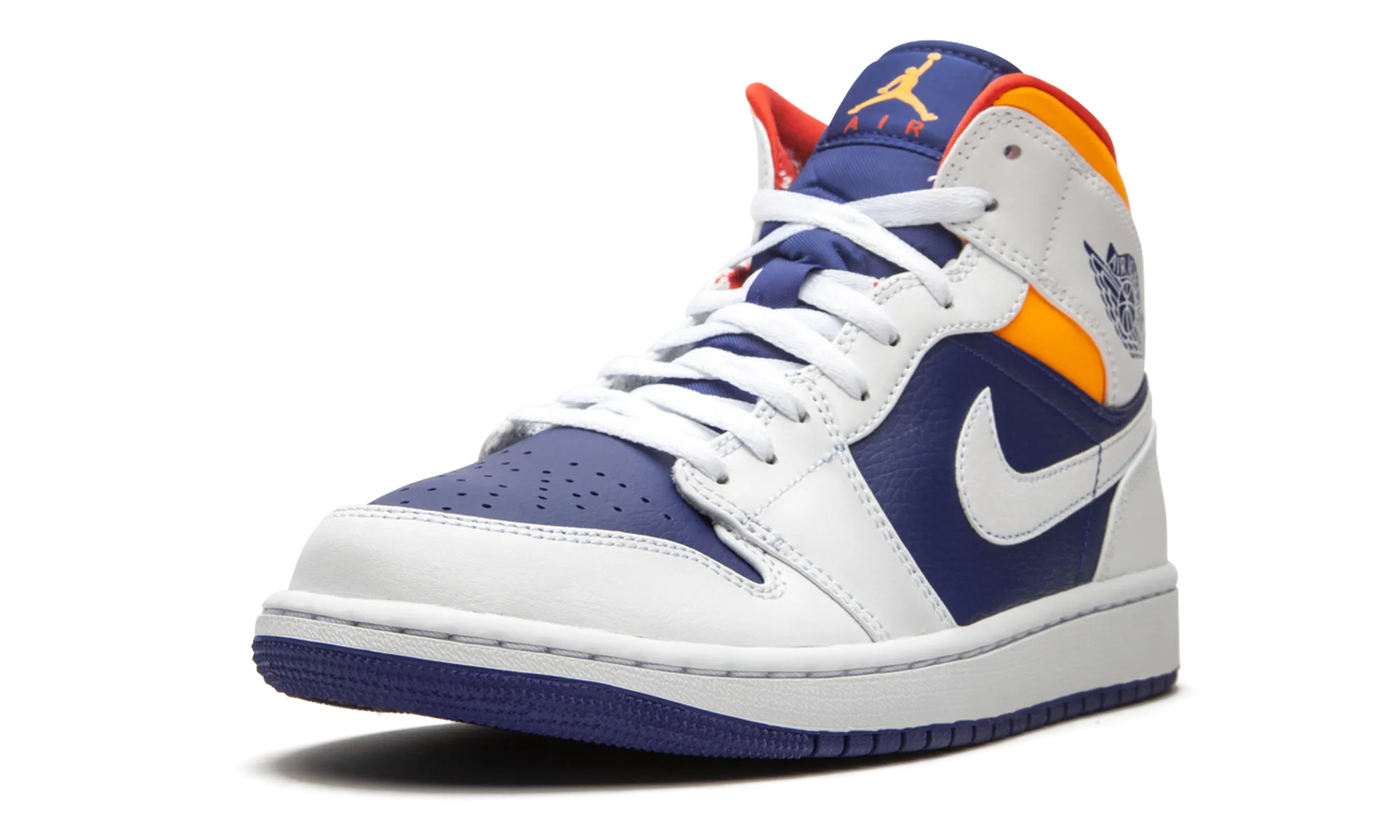 Air Jordan 1 Mid "Royal Blue / Laser Orange" jordan athletic mens shoes
