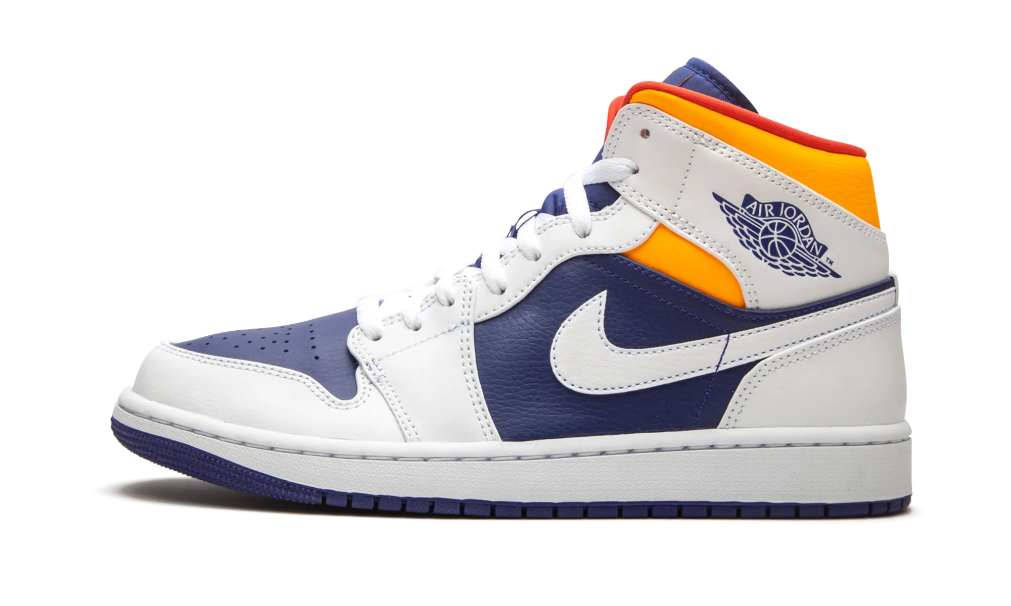 Air Jordan 1 Mid "Royal Blue / Laser Orange" jordan athletic mens shoes