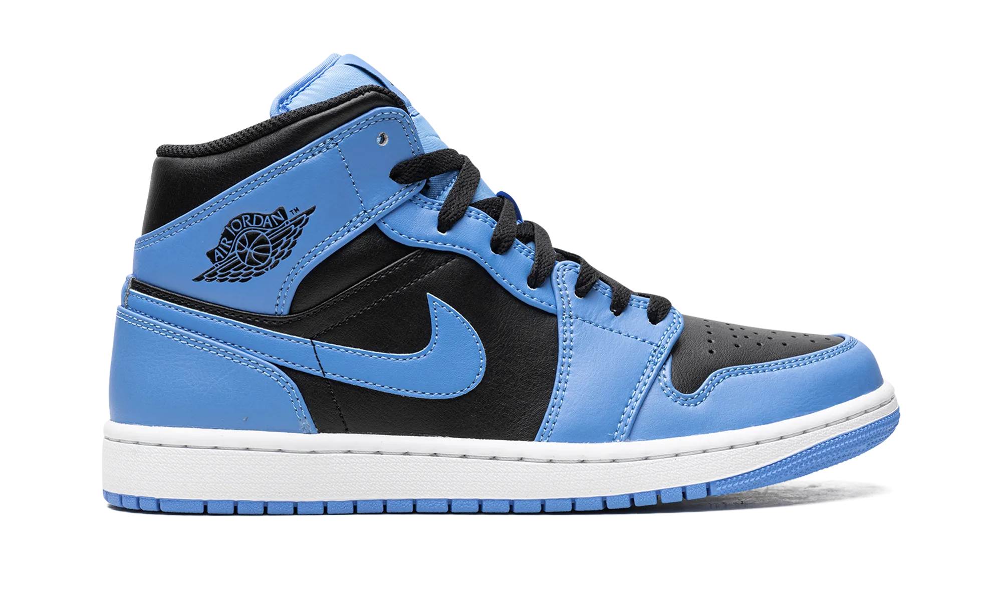 Air Jordan 1 Mid "University Blue Black" jordan mens sport sneakers