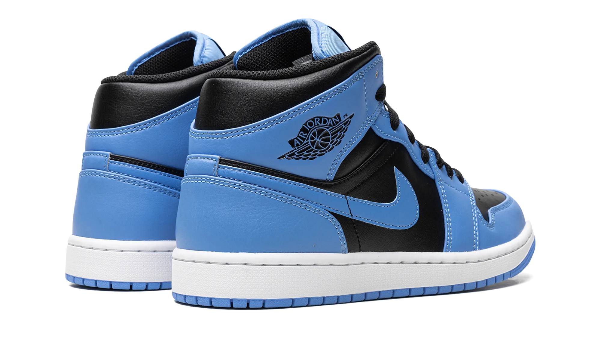 Air Jordan 1 Mid "University Blue Black" jordan mens sport sneakers