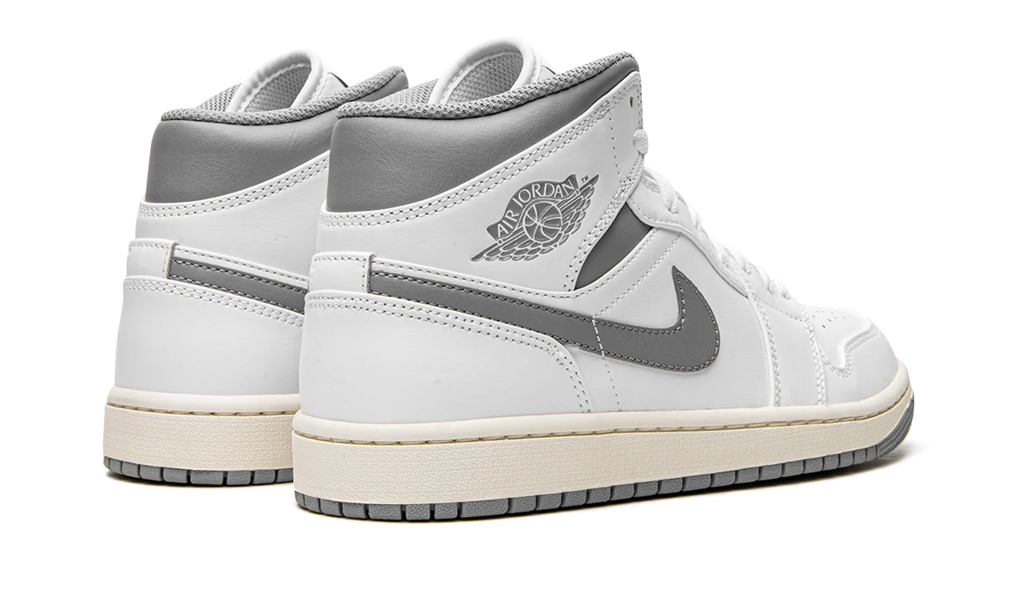 Air Jordan 1 Mid "White / Stealth Grey" jordan mens sport sneakers