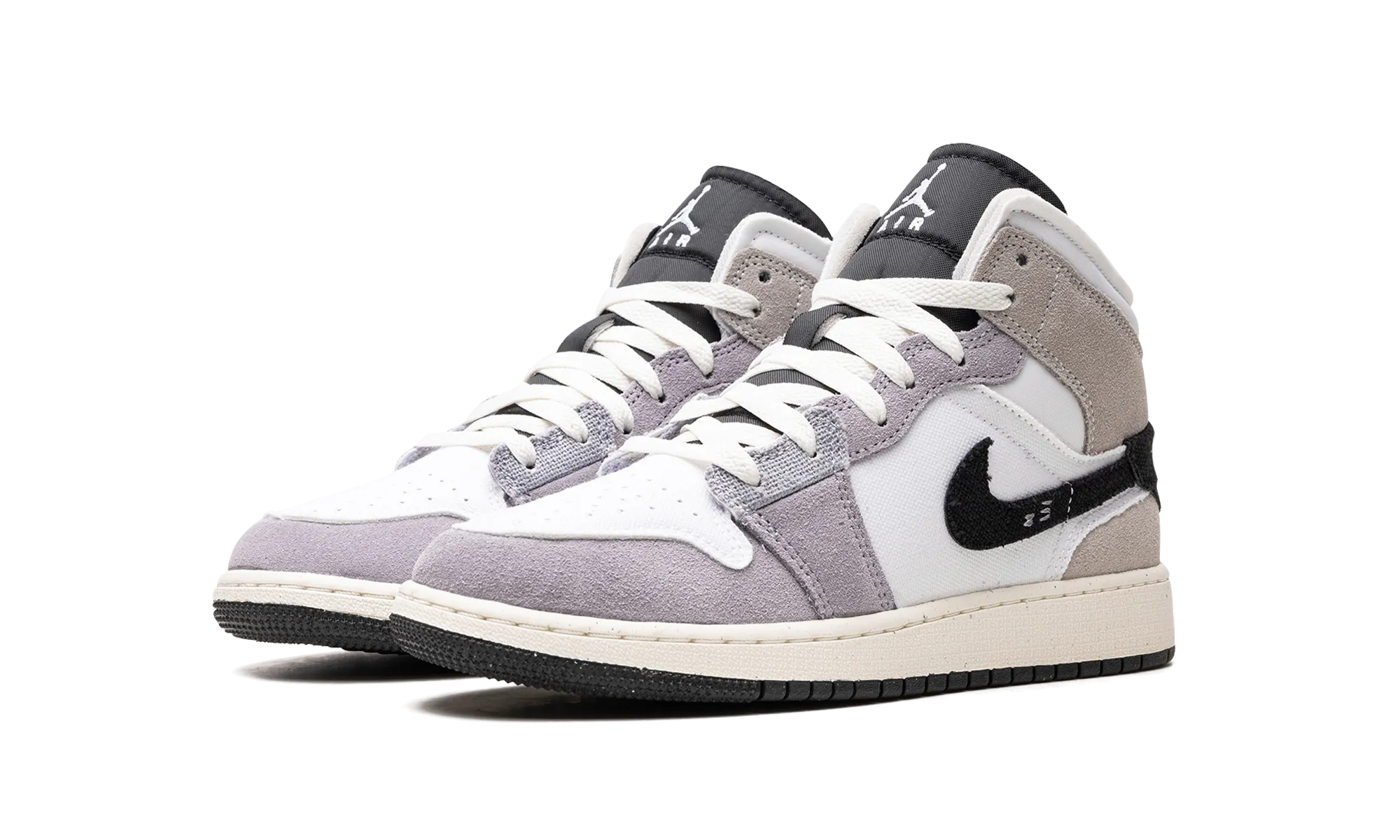 Air Jordan 1 Mid SE Craft GS "Cement Grey" jordan school kids shoes
