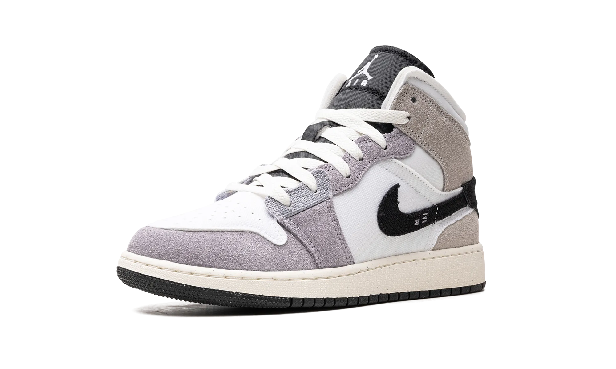 Air Jordan 1 Mid SE Craft GS "Cement Grey" jordan school kids shoes