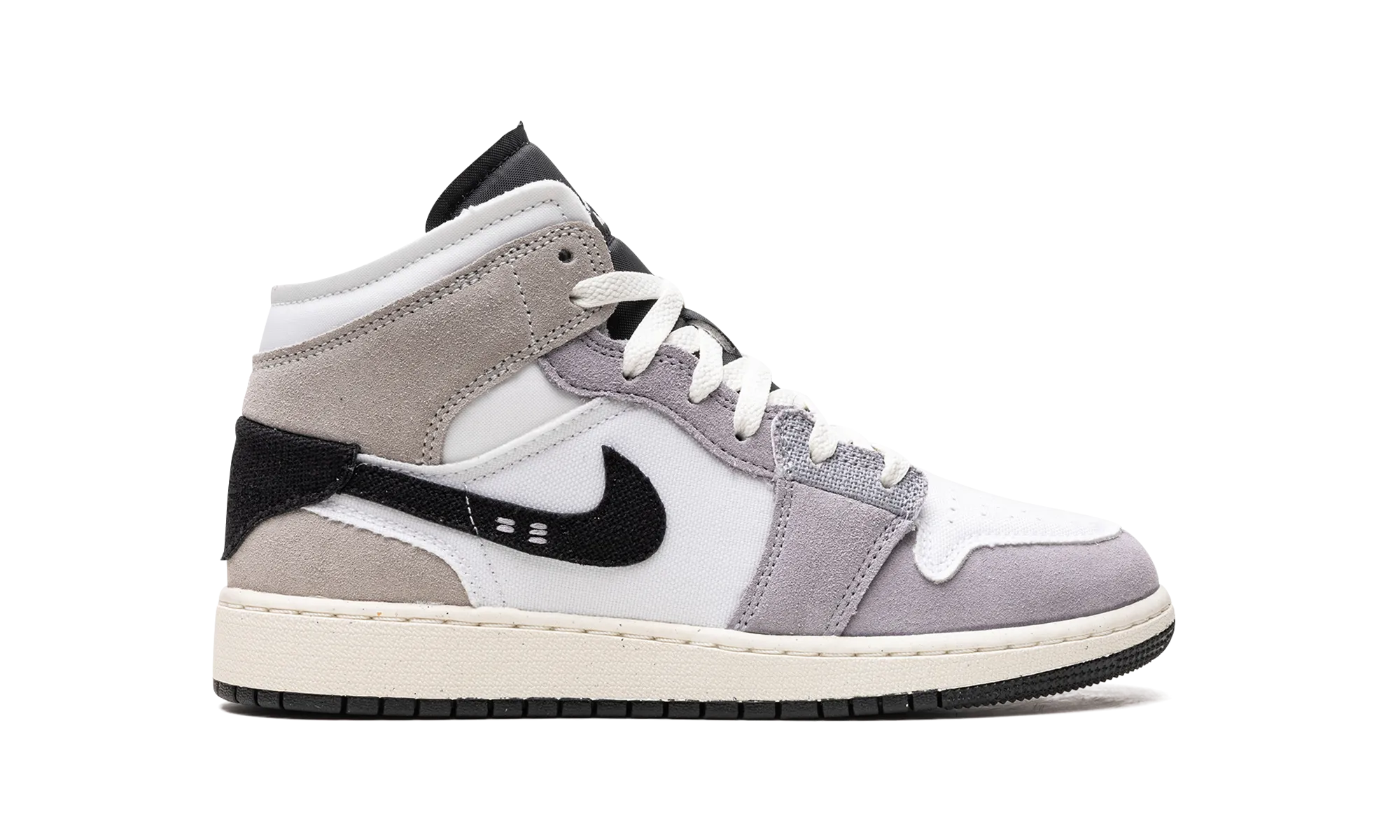 Air Jordan 1 Mid SE Craft GS "Cement Grey" jordan school kids shoes