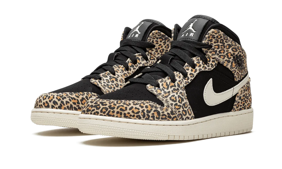 Air Jordan 1 Mid SE GS "Cheetah" jordan grade school sneakers