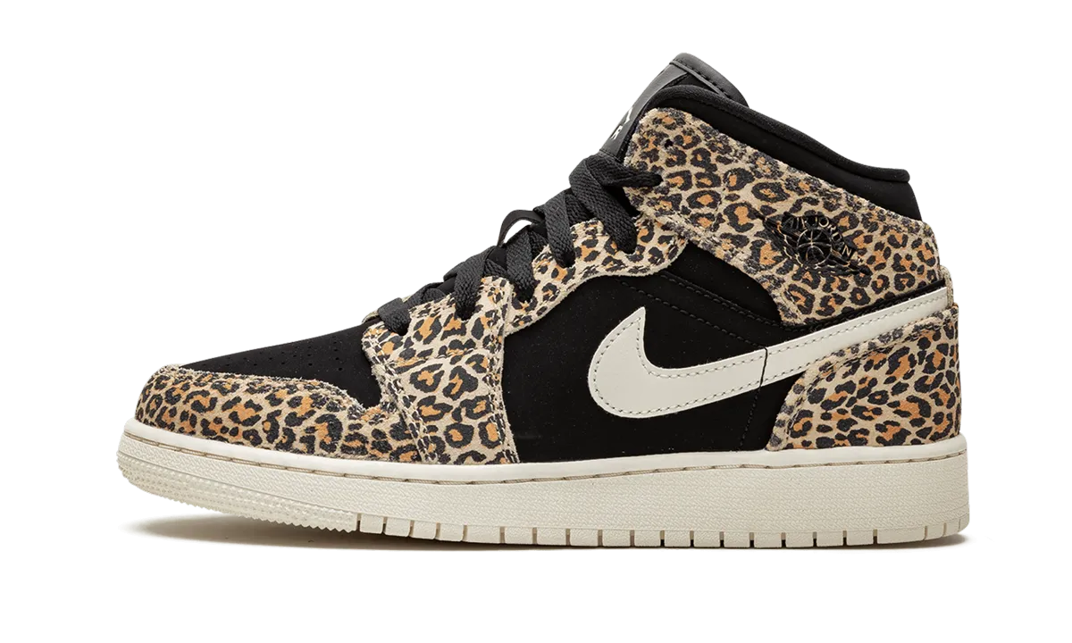 Air Jordan 1 Mid SE GS "Cheetah" Jordan Grade School shoes