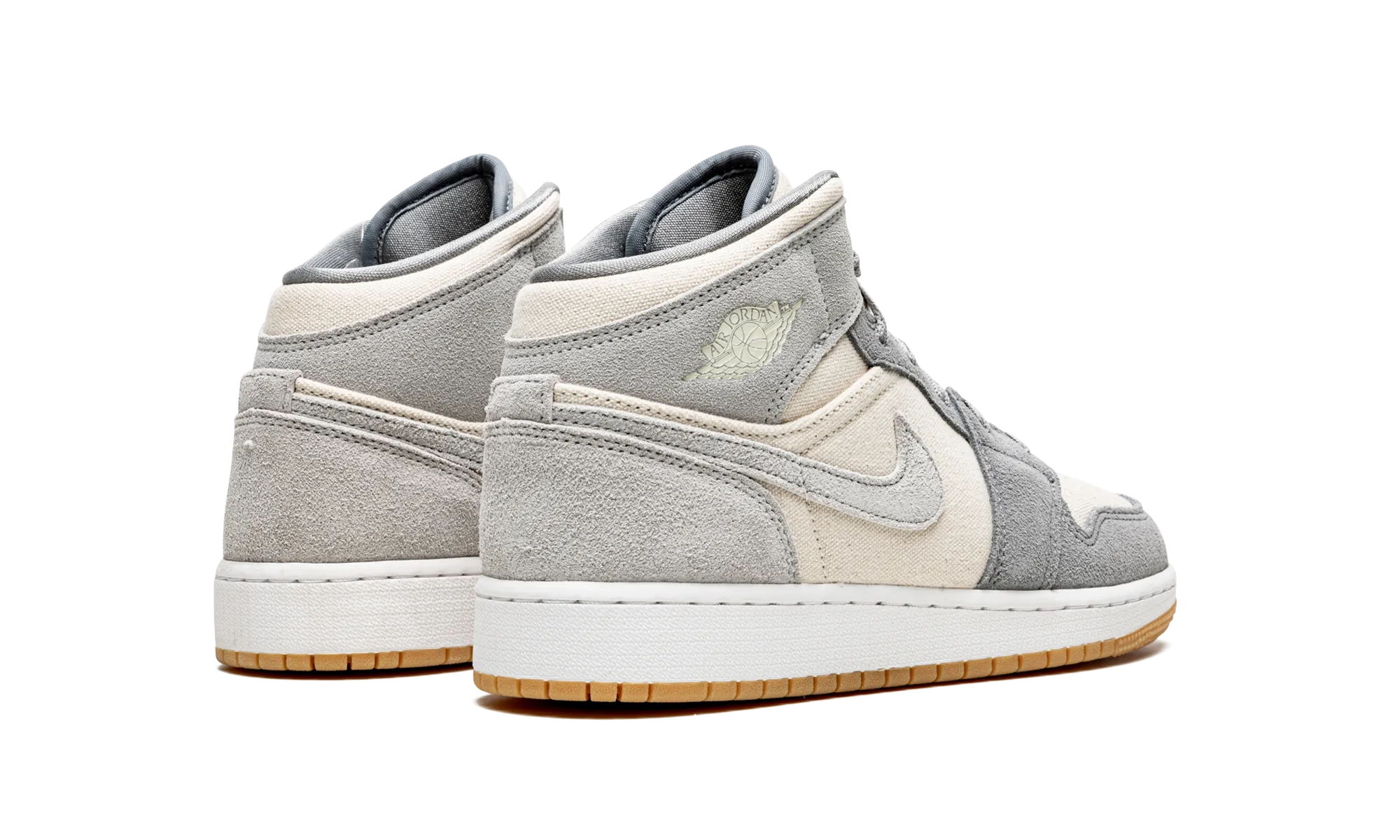 Air Jordan 1 Mid SE GS "Coconut Milk / Particle Grey" jordan school kids shoes