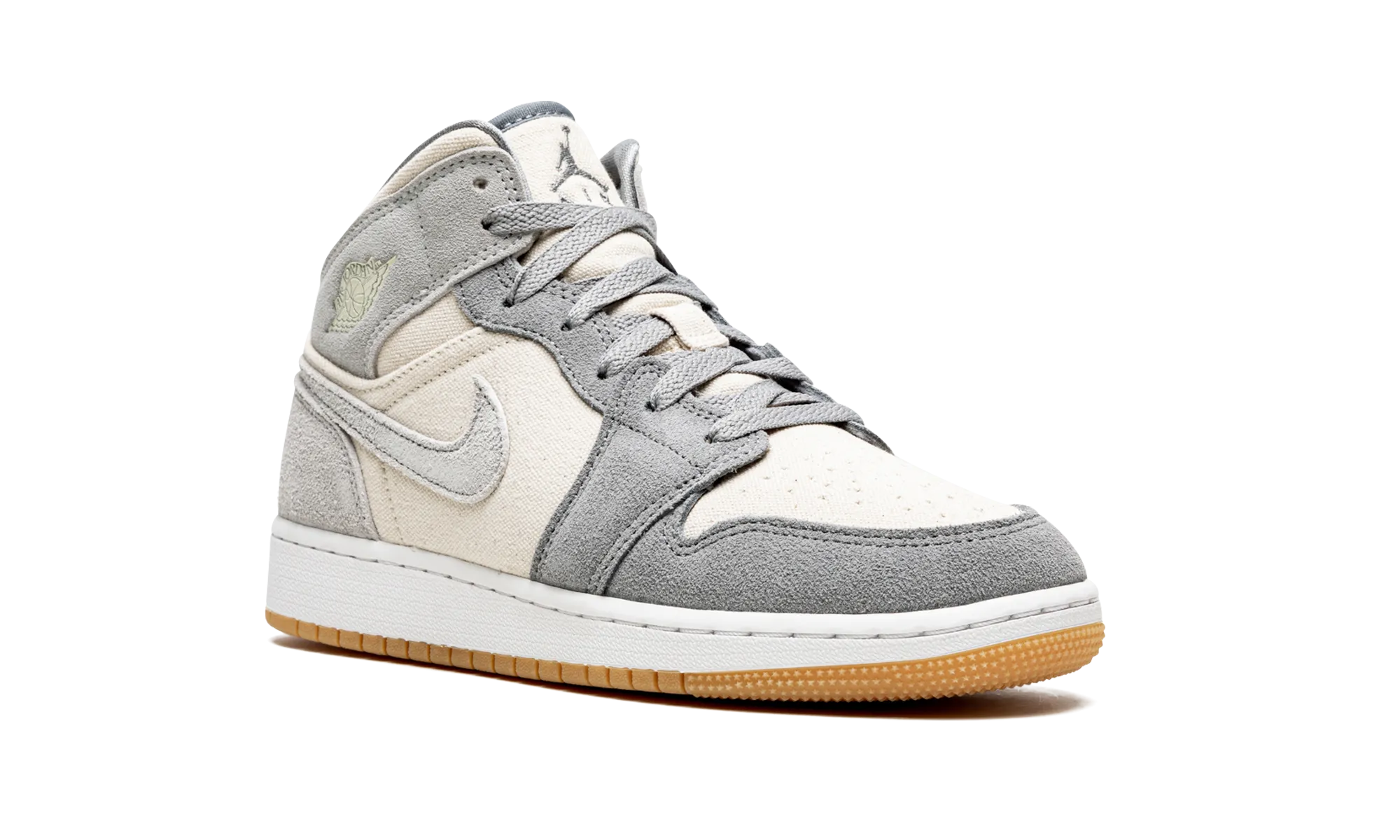 Air Jordan 1 Mid SE GS "Coconut Milk / Particle Grey" jordan school kids shoes