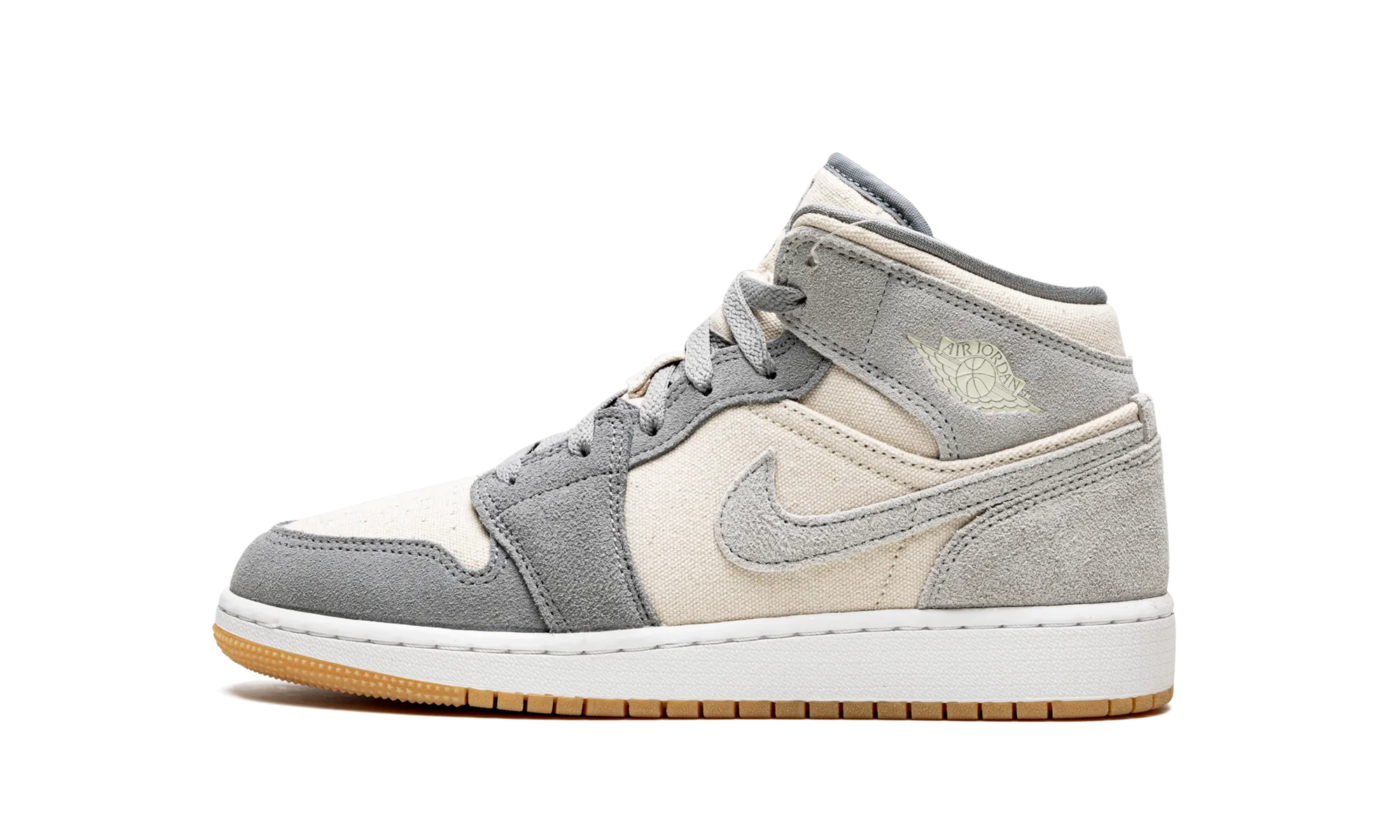 Air Jordan 1 Mid SE GS "Coconut Milk / Particle Grey" jordan school kids shoes