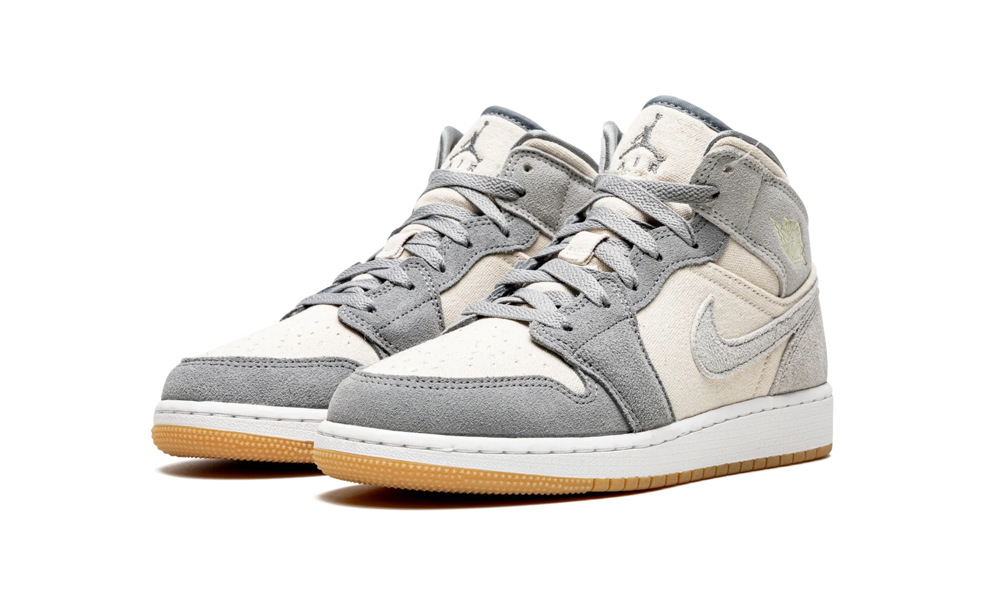Air Jordan 1 Mid SE GS "Coconut Milk / Particle Grey" jordan school kids shoes