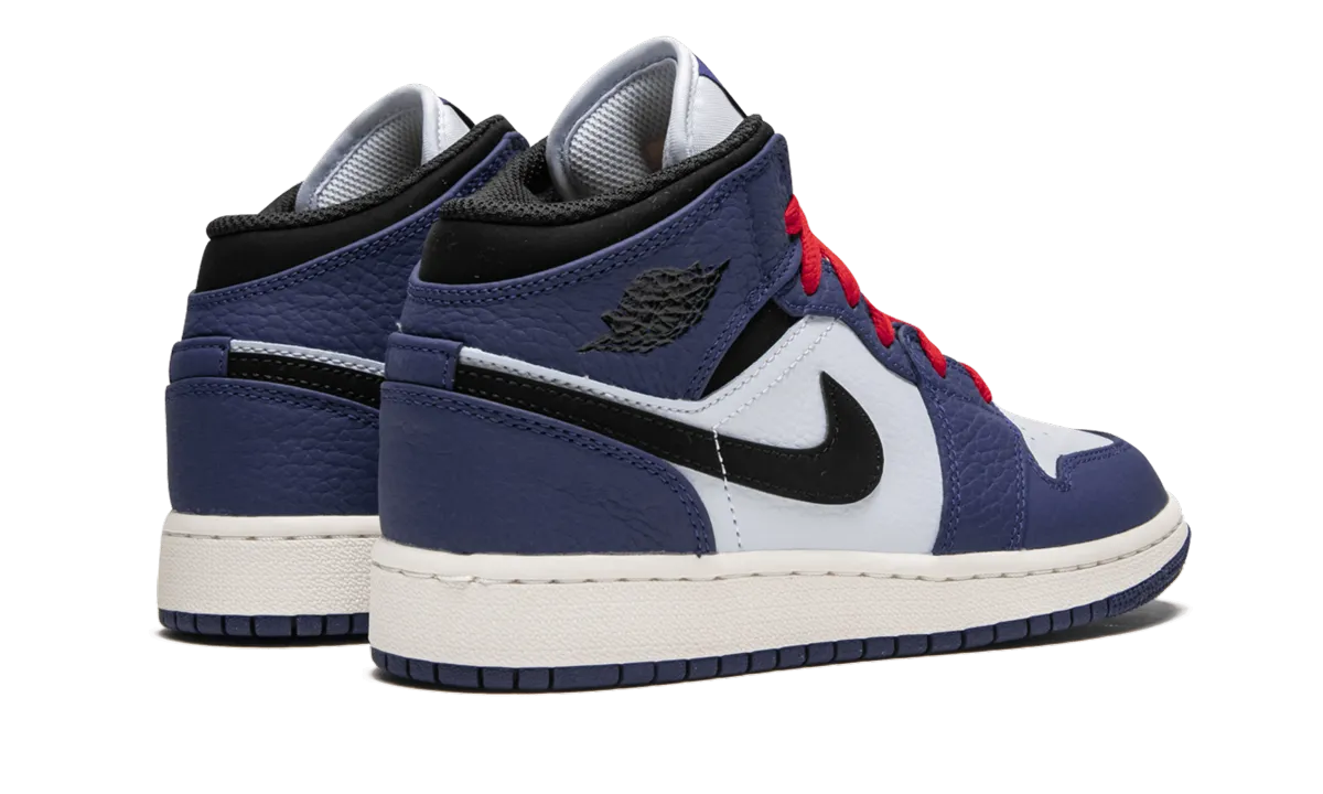 Air Jordan 1 Mid SE GS "Deep Royal" jordan grade school sneakers