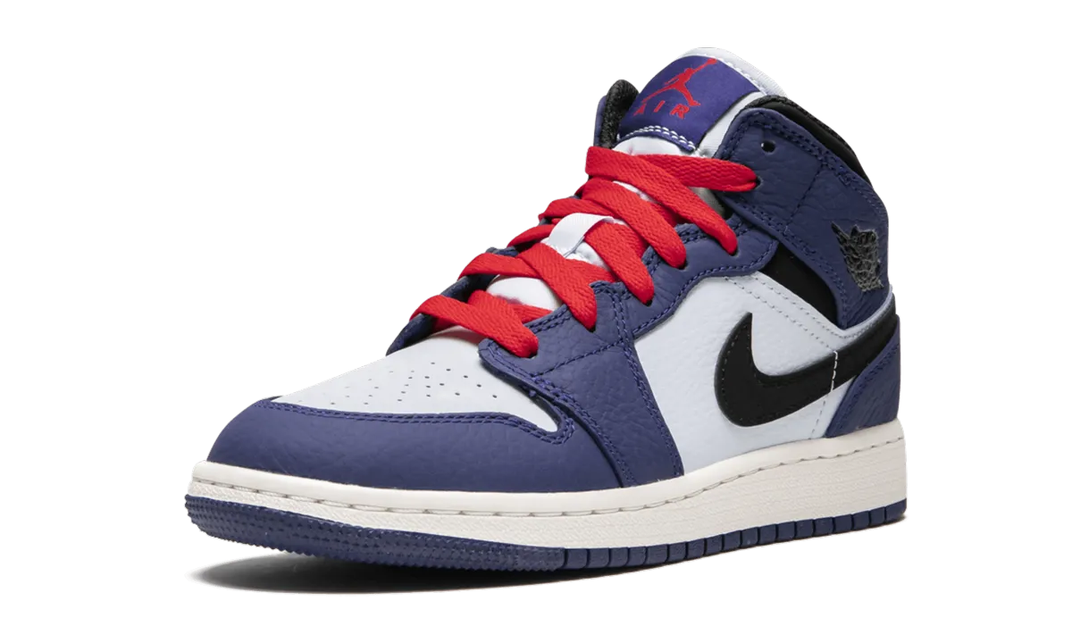 Air Jordan 1 Mid SE GS "Deep Royal" jordan grade school sneakers