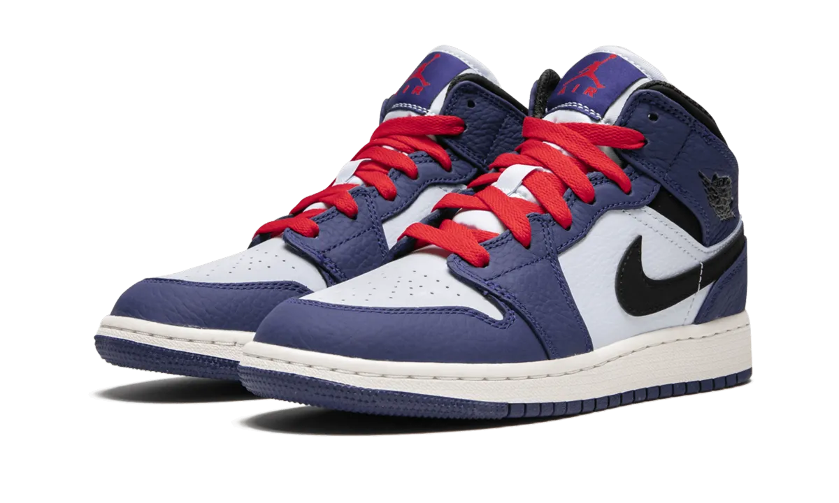 Air Jordan 1 Mid SE GS "Deep Royal" jordan grade school sneakers