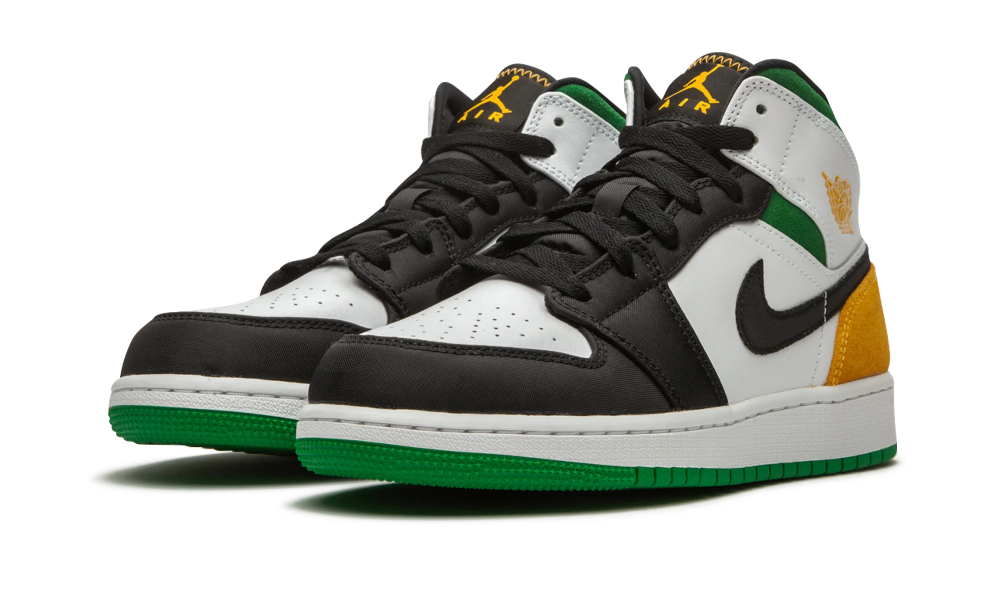 Air Jordan 1 Mid SE GS "Laser Orange / Lucky Green" jordan grade school sneakers