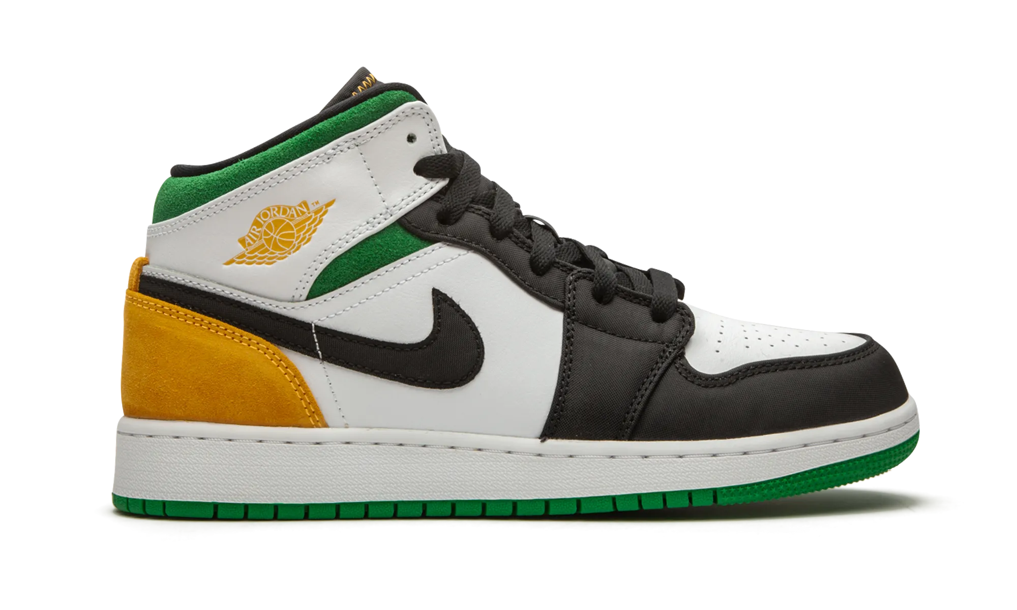 Air Jordan 1 Mid SE GS "Laser Orange / Lucky Green" jordan grade school sneakers
