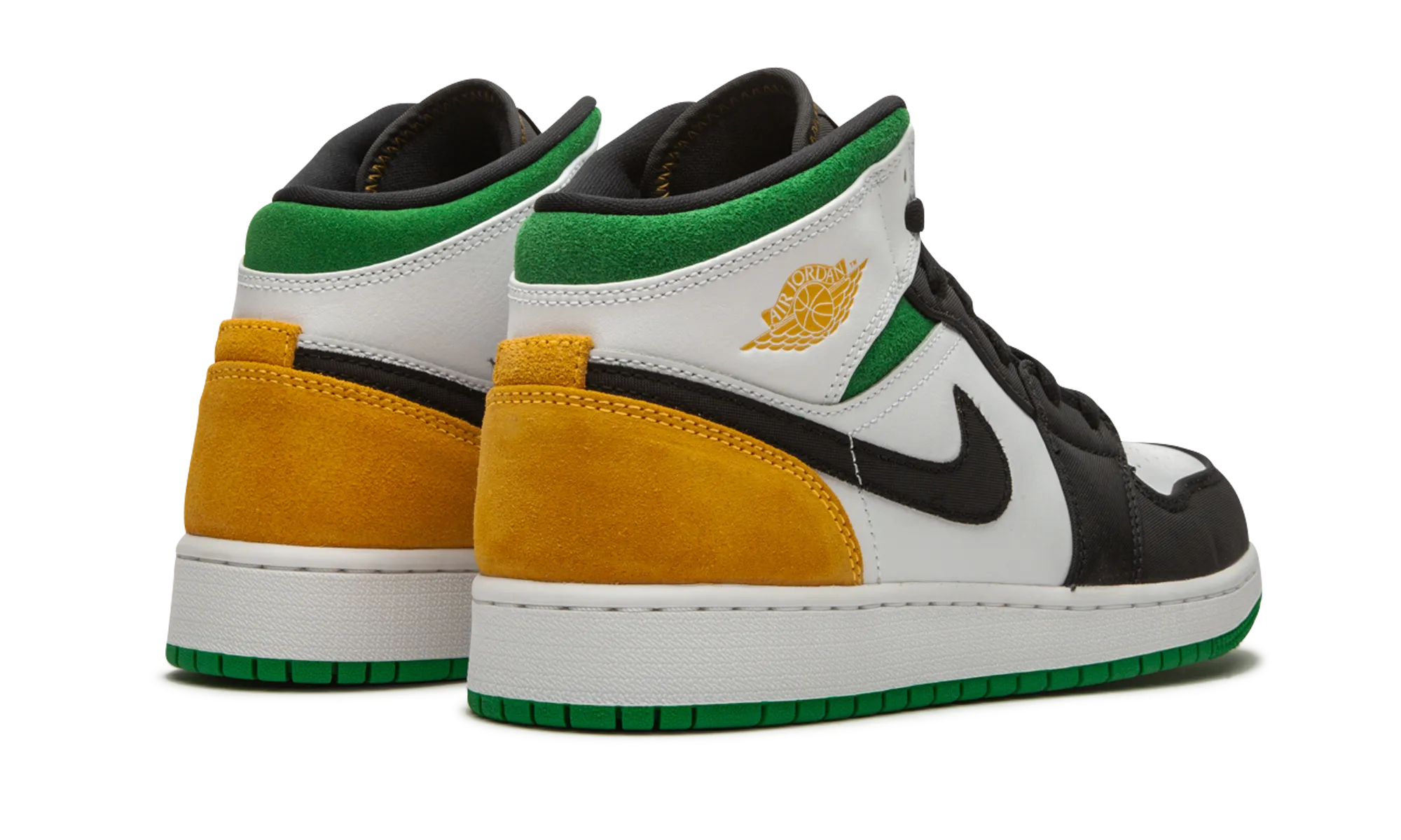 Air Jordan 1 Mid SE GS "Laser Orange / Lucky Green" jordan grade school sneakers