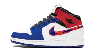 Air Jordan 1 Mid SE GS "Multicolor Swoosh" Jordan Grade School shoes