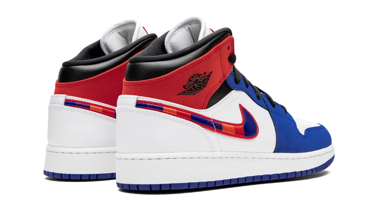 Air Jordan 1 Mid SE GS "Multicolor Swoosh" jordan grade school sneakers