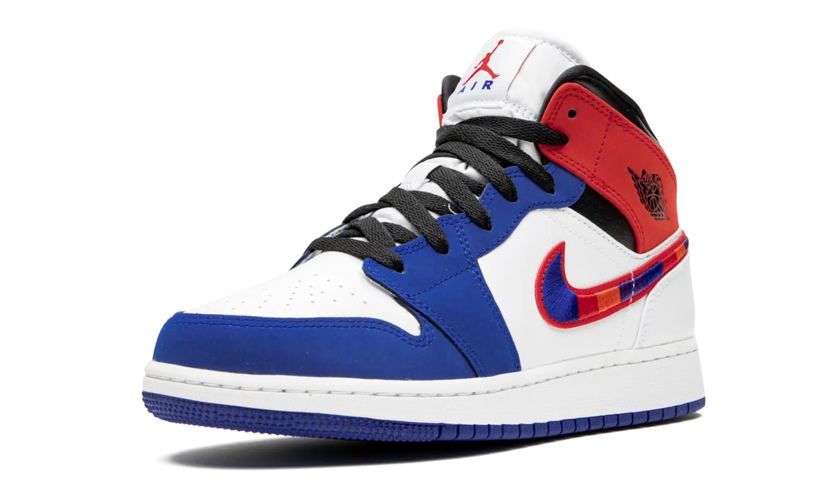 Air Jordan 1 Mid SE GS "Multicolor Swoosh" jordan grade school sneakers