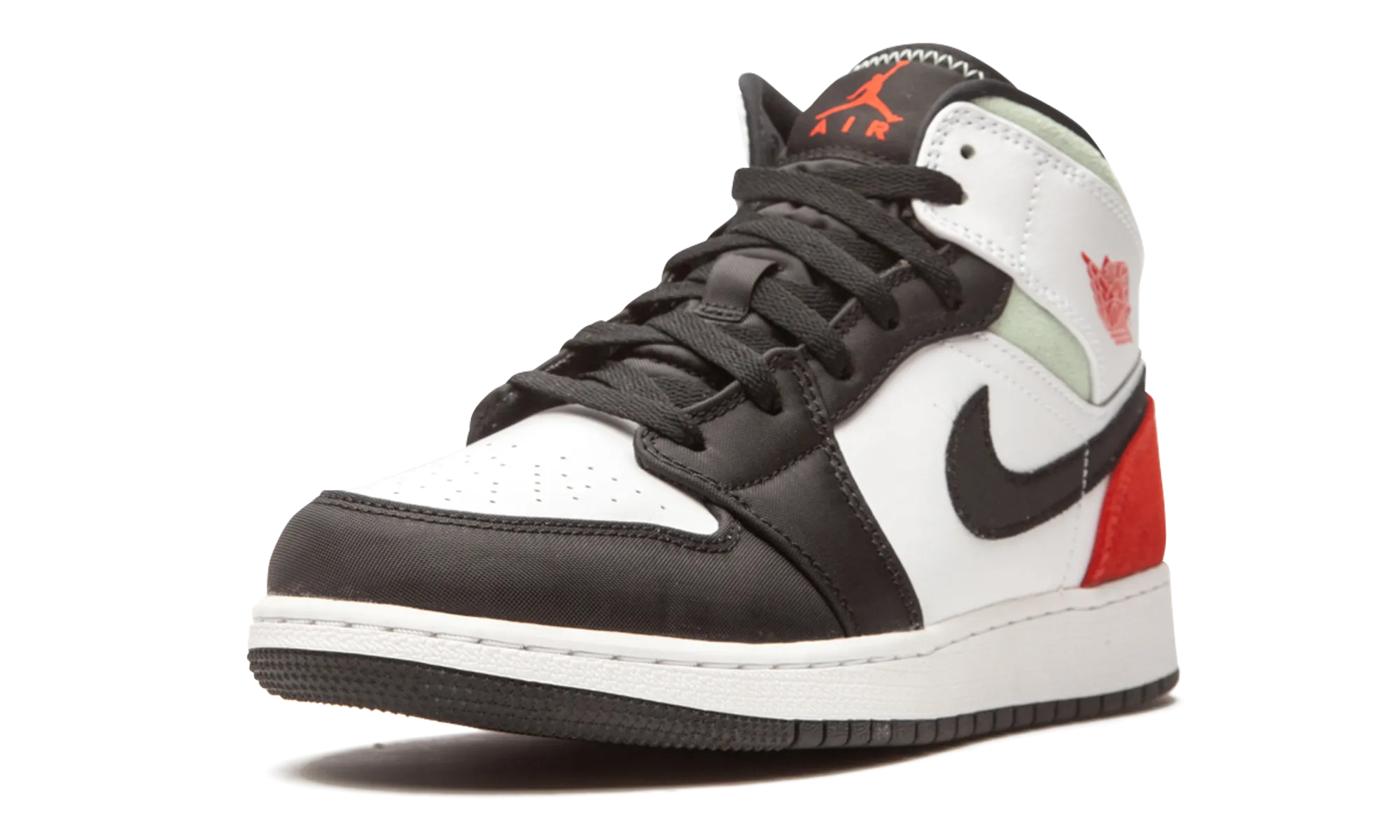 Air Jordan 1 Mid SE GS "Red / Grey / Black Toe" jordan school kids shoes