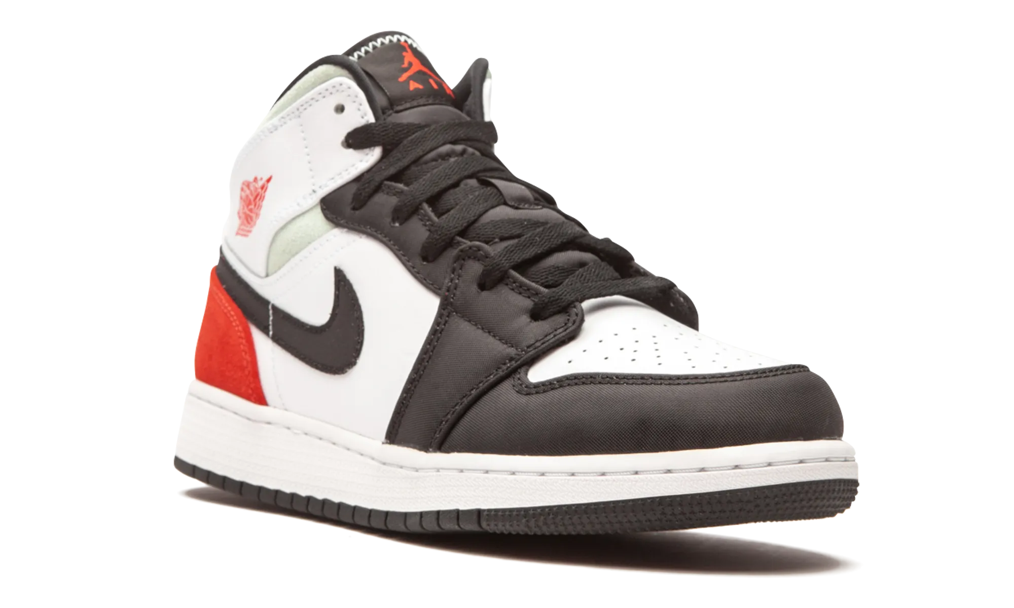 Air Jordan 1 Mid SE GS "Red / Grey / Black Toe" jordan school kids shoes