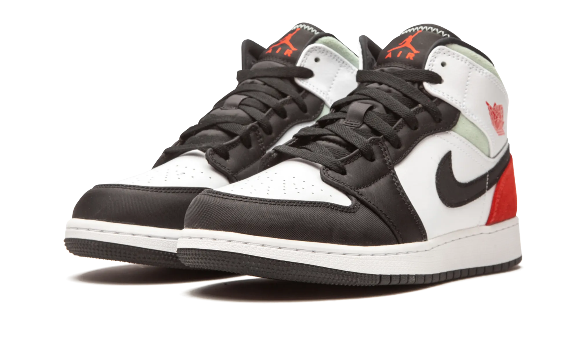 Air Jordan 1 Mid SE GS "Red / Grey / Black Toe" jordan school kids shoes