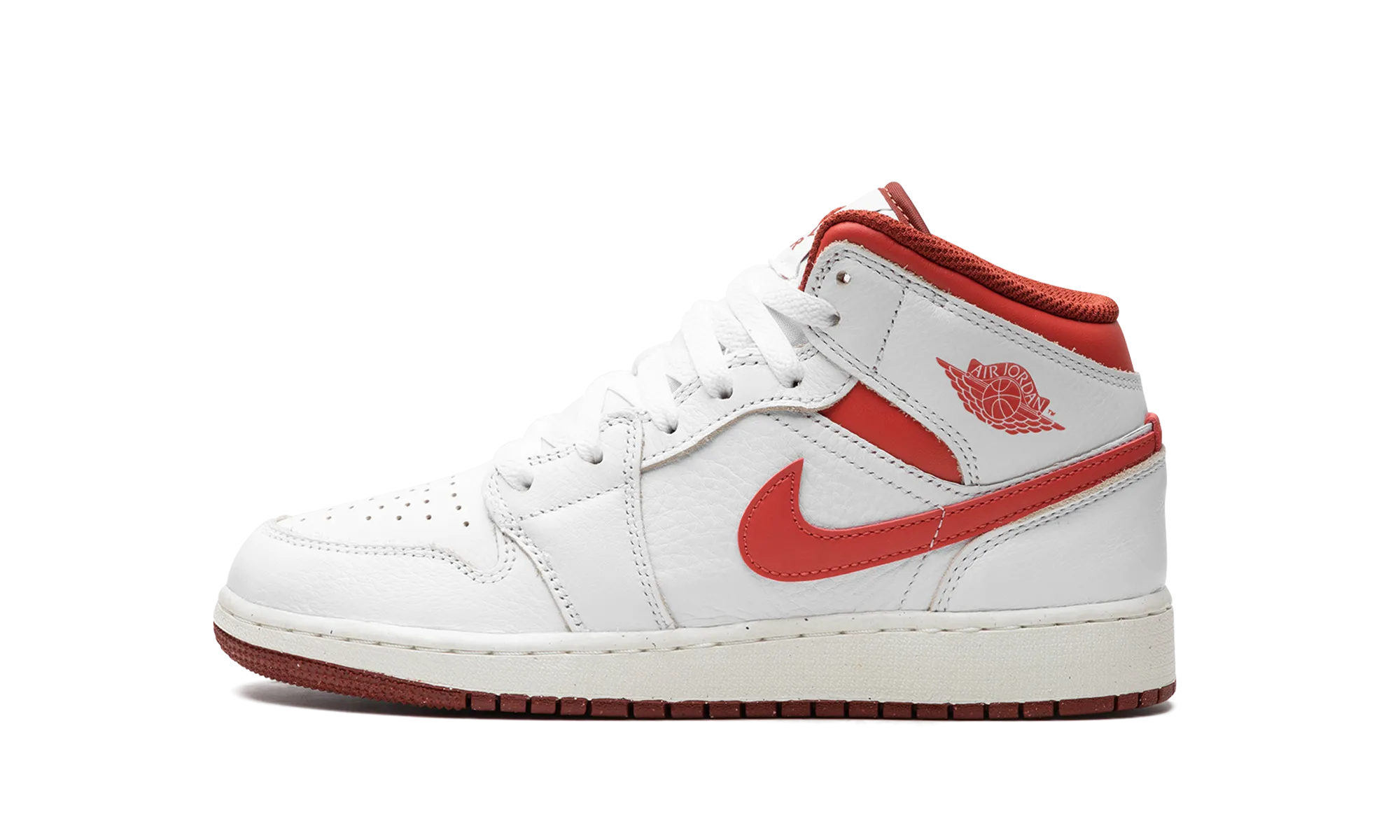 AIR JORDAN 1 MID SE GS "WHITE DUNE RED" Jordan Grade School shoes