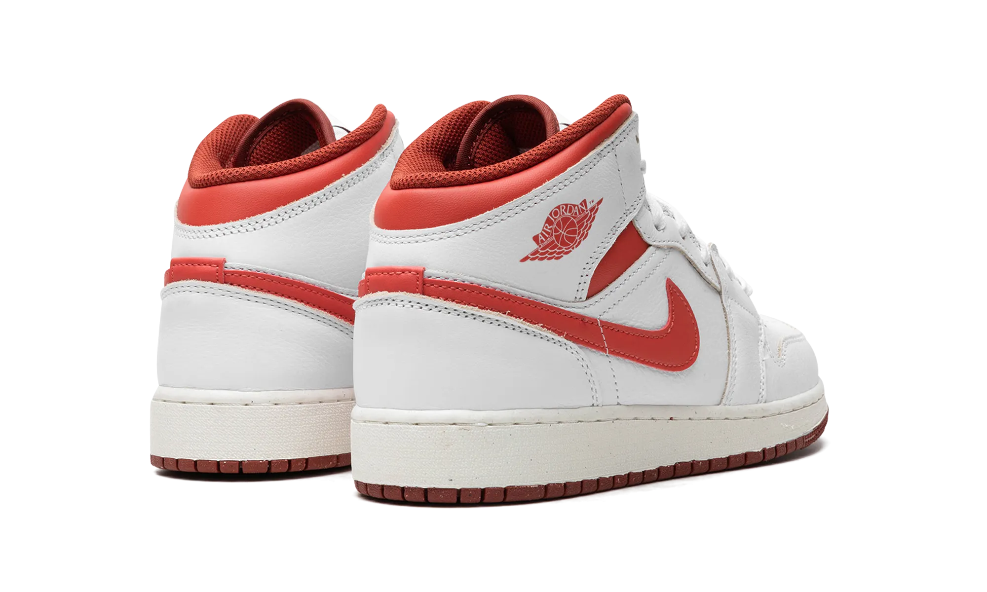 AIR JORDAN 1 MID SE GS "WHITE DUNE RED" jordan grade school sneakers