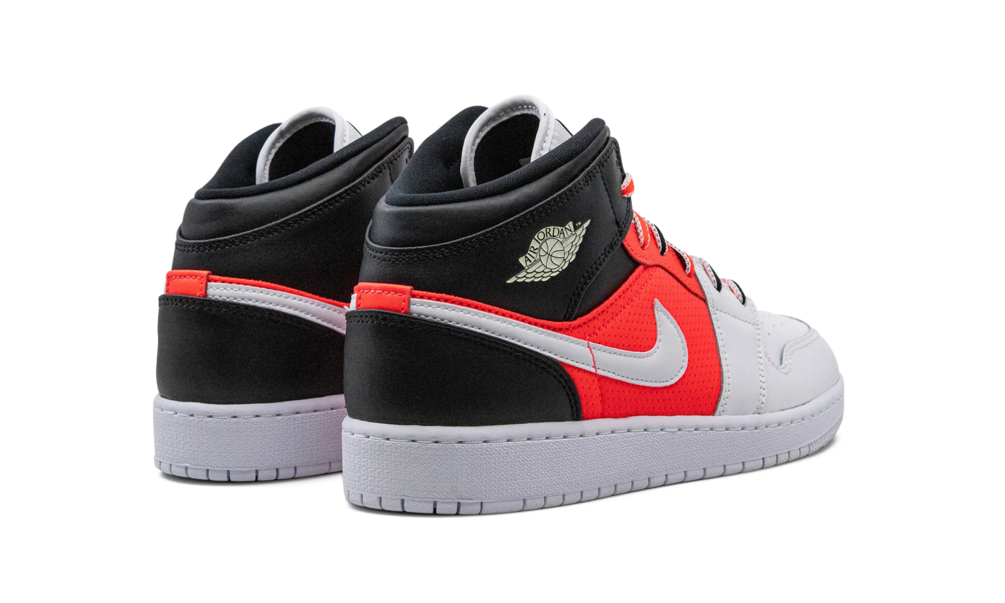 Air Jordan 1 Mid SE GS "White Infrared" jordan school kids shoes