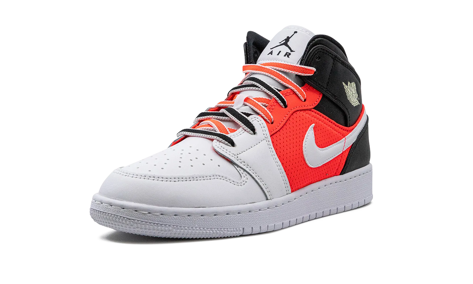 Air Jordan 1 Mid SE GS "White Infrared" jordan school kids shoes