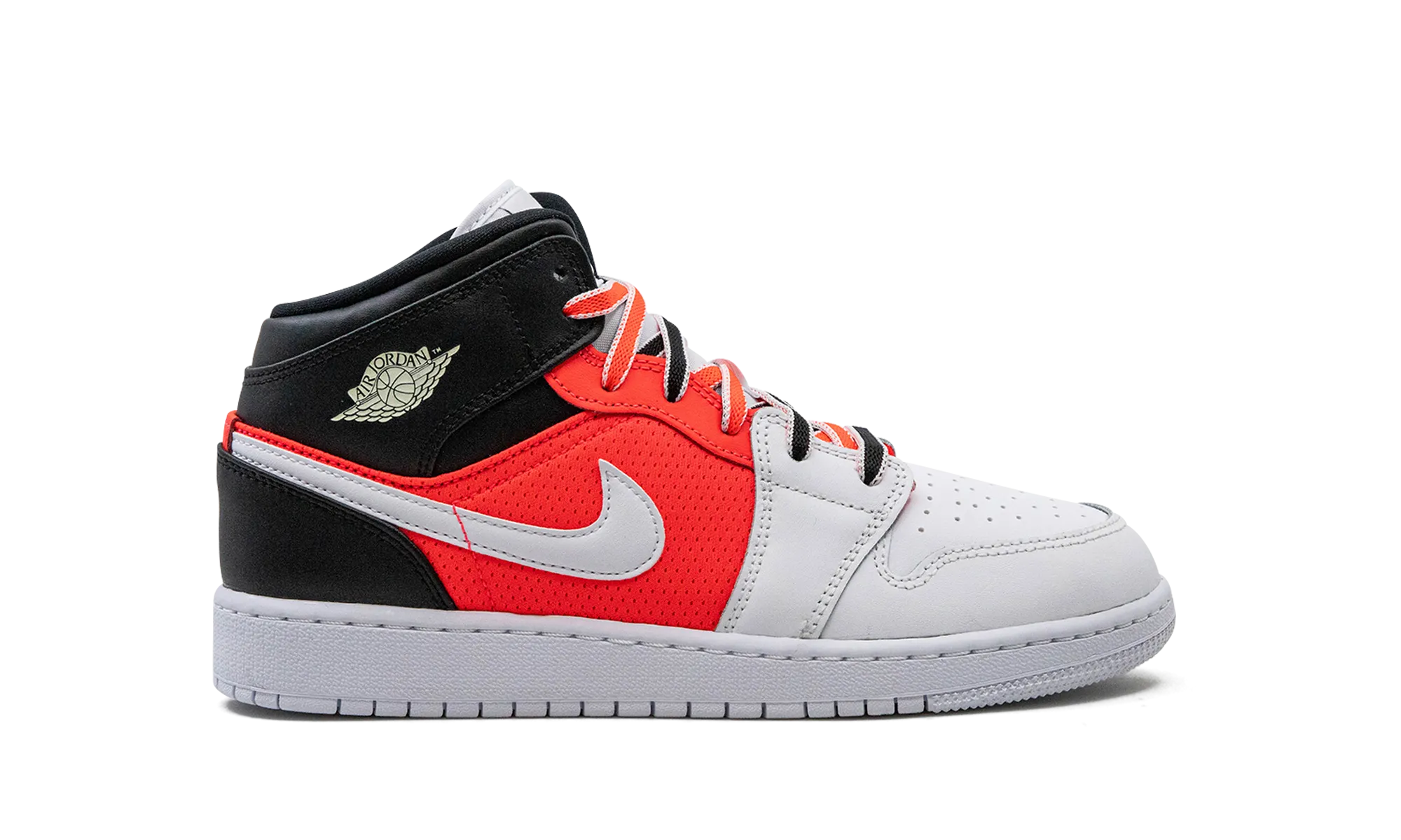 Air Jordan 1 Mid SE GS "White Infrared" jordan school kids shoes