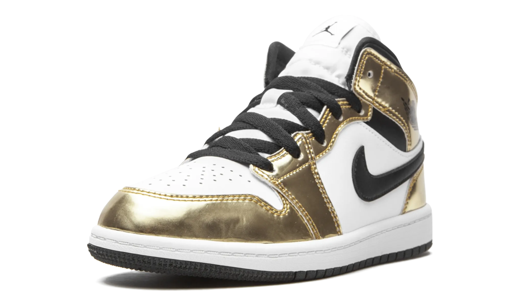 AIR JORDAN 1 MID SE PS "Metallic Gold" jordan preschool kids shoes