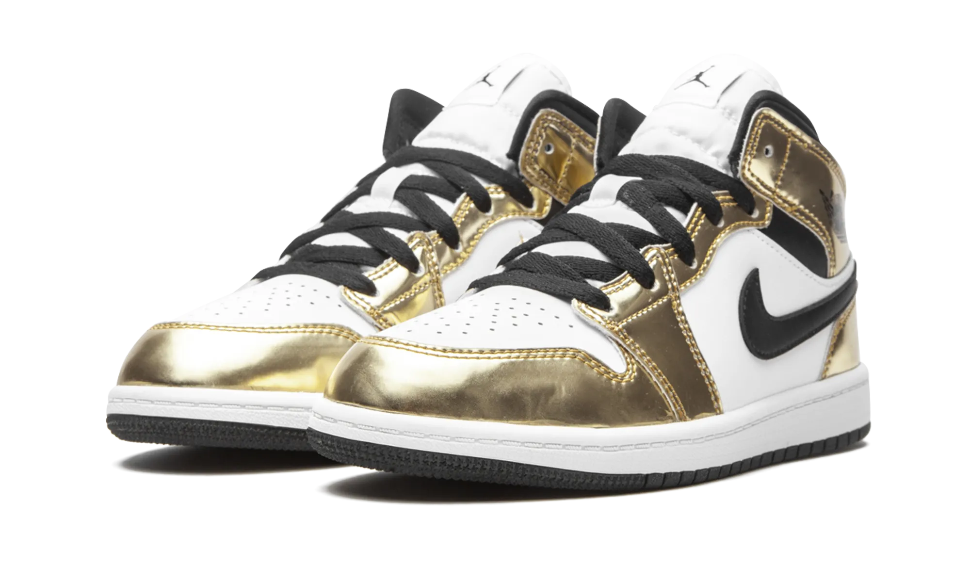 AIR JORDAN 1 MID SE PS "Metallic Gold" jordan preschool kids shoes