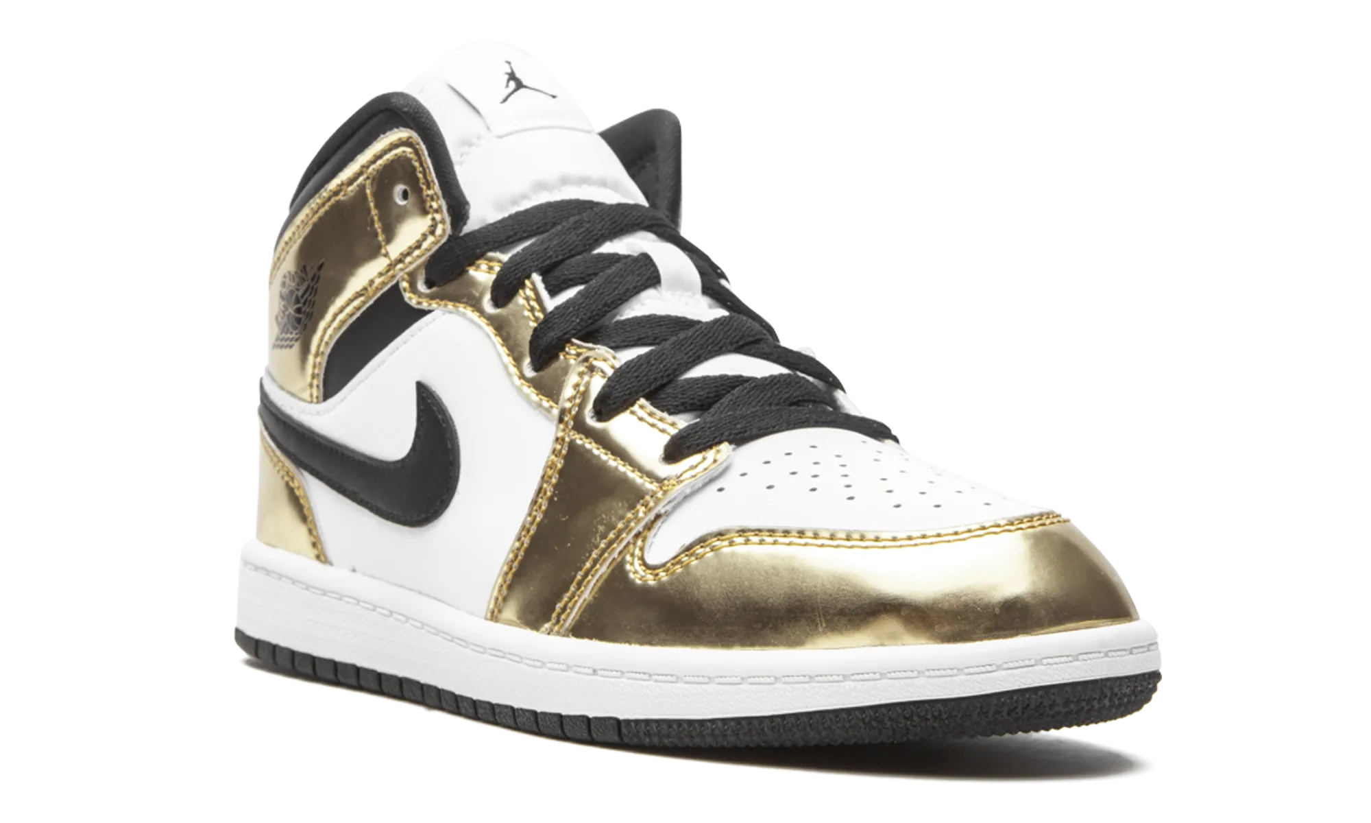 AIR JORDAN 1 MID SE PS "Metallic Gold" jordan preschool kids shoes
