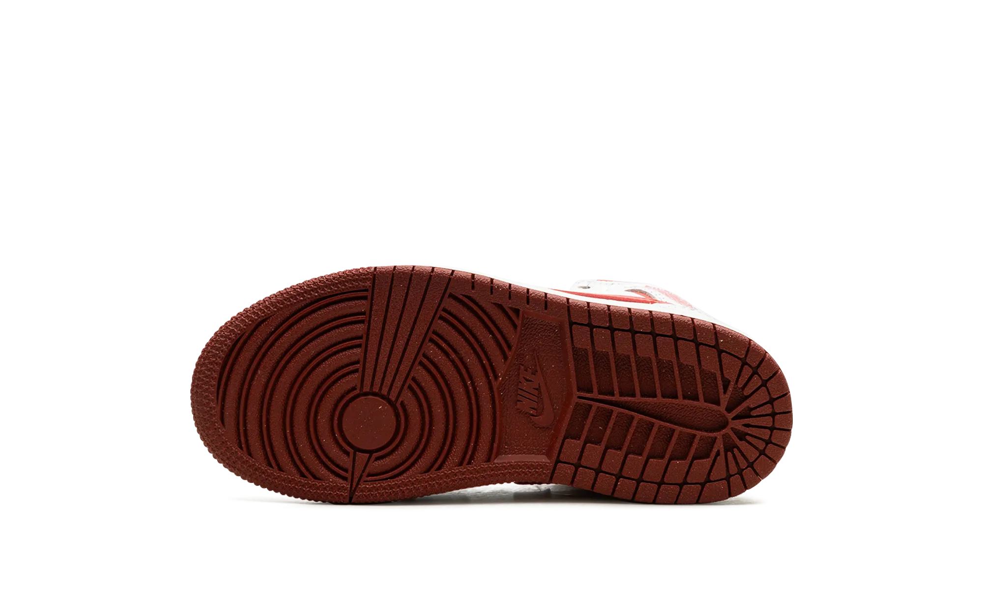 Air Jordan 1 Mid SE PS "White / Dune Red" jordan preschool kids shoes